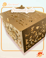 HUCHA PARA SOBRES CAJA PARA EFECTIVO DINERO BODA BAUTIZO COMUNIÓN TESORO LAS PALMAS QUE TIERNO CANARIAS