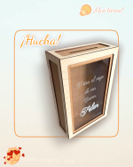 HUCHA PARA SUEÑOS QUE TIERNO MADERA METACRILATO ACRÍLICO PERSONALIZADO LAS PALMAS CANARIAS BONITO EVENTOS COMUNIONES BAUTIZO