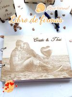 LIBRO DE FIRMAS CON FOTOGRAFIA PERSONALIZADO BODA COMUNIÓN BAUTIZO QUE TIERNO LAS PALMAS CANARIAS