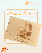 LIBRO DE FIRMAS CON FOTOGRAFIA PERSONALIZADO BODA COMUNIÓN BAUTIZO QUE TIERNO LAS PALMAS CANARIAS
