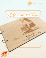 LIBRO DE FIRMAS CON FOTOGRAFIA PERSONALIZADO BODA COMUNIÓN BAUTIZO QUE TIERNO LAS PALMAS CANARIAS