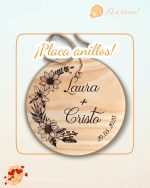 PLACA PARA ALIANZAS QUE TIERNO CANARIAS BODAS LAS PALMAS PERSONALIZADA (1)