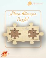 PLACA PARA ALIANZAS QUE TIERNO CANARIAS BODAS LAS PALMAS PERSONALIZADA PUZZLE