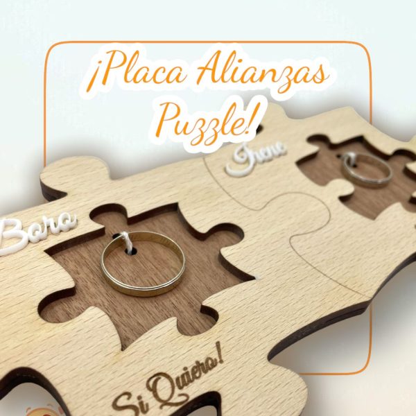 PLACA PARA ALIANZAS QUE TIERNO CANARIAS BODAS LAS PALMAS PERSONALIZADA PUZZLE
