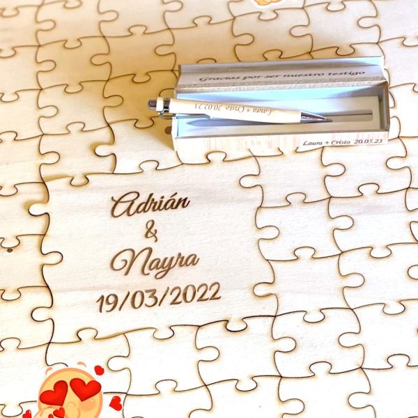 PUZZLE LIBRO DE FIRMAS DE MADERA QUE TIERNO CANARIAS LAS PALMAS PERSONALIZADO BODAS COMUNIONES