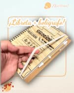 LIBRETA MADERA BOLÍGRAFO PERSONALIZABLE RECICLADA QUE TIERNO LAS PALMAS CANARIAS