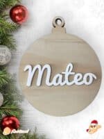 BOLA CLASICA NAVIDAD QUE TIERNO PERSONALIZADA LAS PALMAS CANARIAS MATERIALES RELIEVE TROQUEL