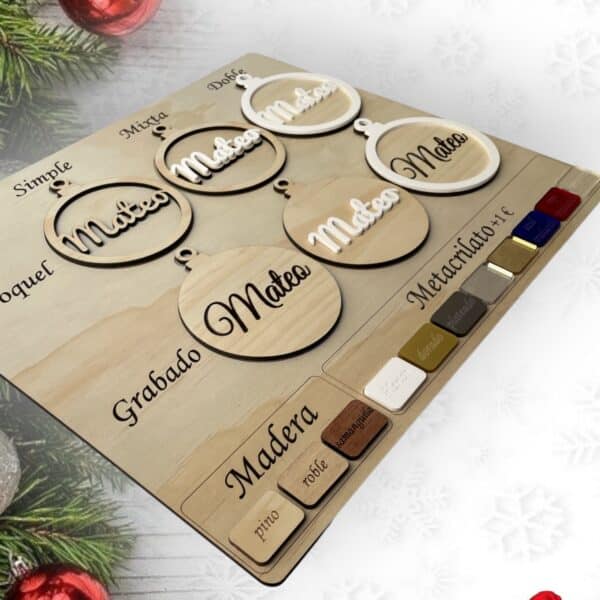 BOLA CLASICA NAVIDAD QUE TIERNO PERSONALIZADA LAS PALMAS CANARIAS MATERIALES RELIEVE TROQUEL