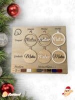 BOLA CLASICA NAVIDAD QUE TIERNO PERSONALIZADA LAS PALMAS CANARIAS MATERIALES RELIEVE TROQUEL