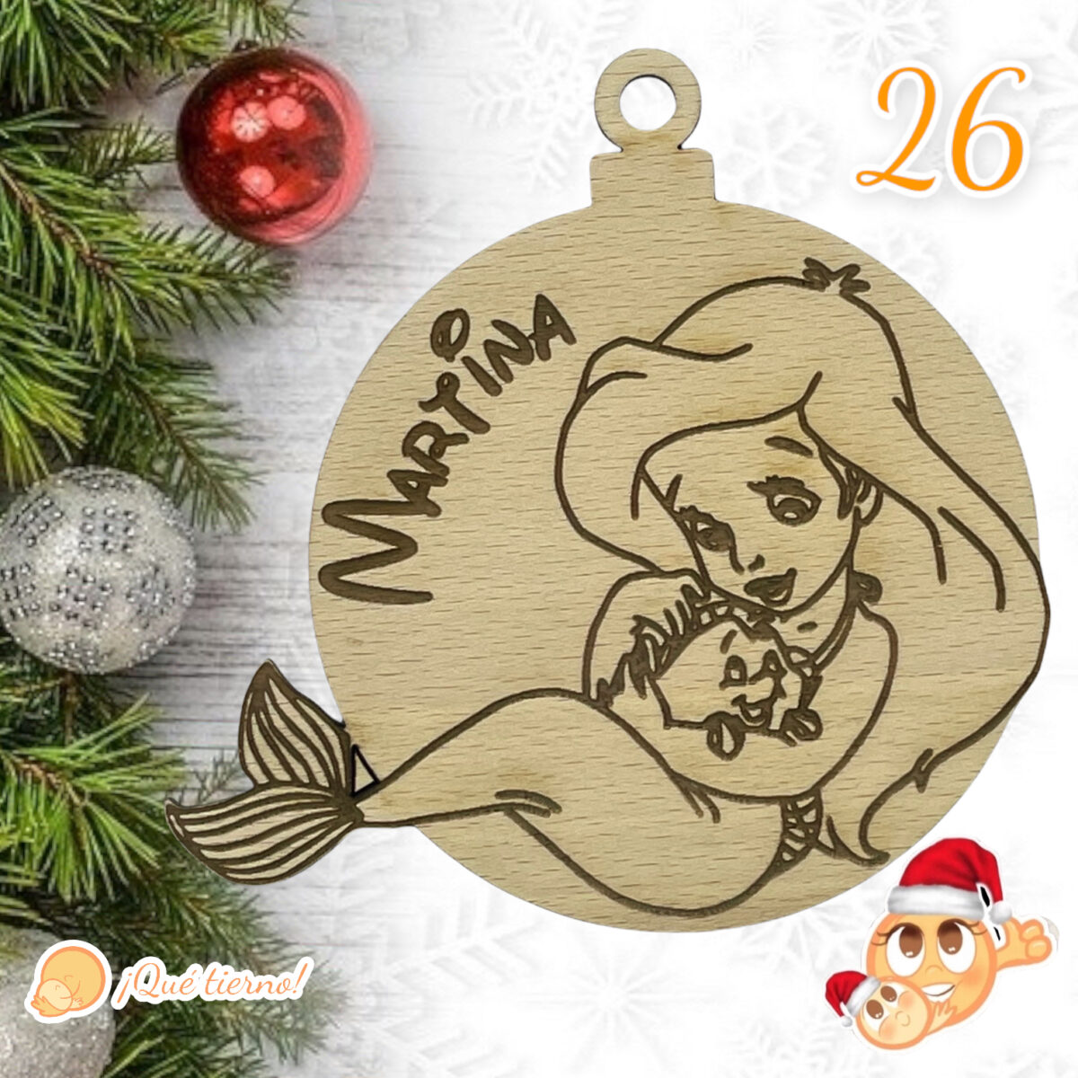 BOLAS NAVIDAD QUE TIERNO PERSONALIZADA CANARIAS LAS PALMAS