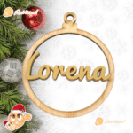 BOLA NAVIDAD CLASICA MADERA Y DORADA QUE TIERNO CANARIAS