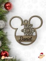 QUE TIERNO CANARIAS LAS PALMAS NAVIDAD BOLA MICKEY PERSONALIZADA MADERA
