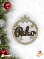 BOLA NAVIDAD QUE TIERNO CANARIAS MADERA PERSONALIZADO