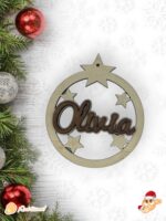 BOLA NAVIDAD QUE TIERNO CANARIAS MADERA PERSONALIZADO