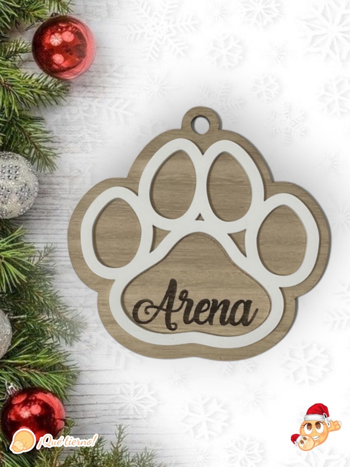 BOLA NAVIDAD QUE TIERNO CANARIAS MADERA PERSONALIZADO (17) BOLA NAVIDAD QUE TIERNO CANARIAS MADERA PERSONALIZADO