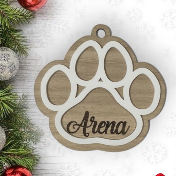 BOLA NAVIDAD QUE TIERNO CANARIAS MADERA PERSONALIZADO