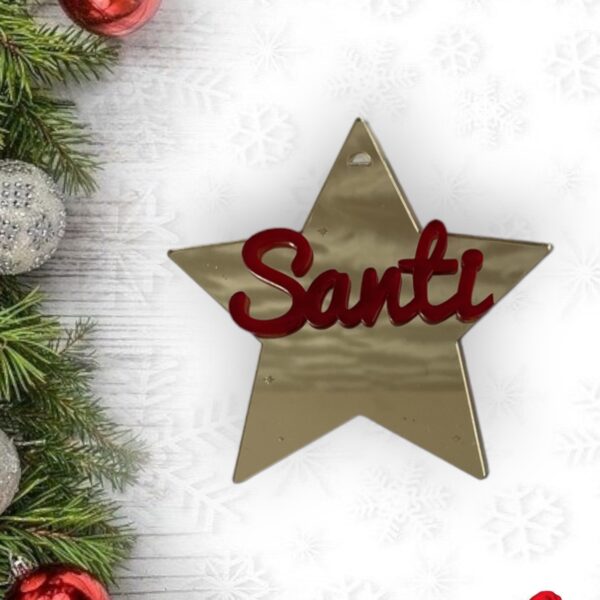 BOLA NAVIDAD QUE TIERNO CANARIAS MADERA PERSONALIZADO