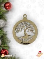 BOLA NAVIDAD QUE TIERNO CANARIAS MADERA PERSONALIZADO