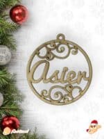 BOLA NAVIDAD QUE TIERNO CANARIAS MADERA PERSONALIZADO