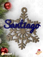 BOLA NAVIDAD QUE TIERNO CANARIAS MADERA PERSONALIZADO