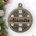 BOLA NAVIDAD QUE TIERNO CANARIAS MADERA PERSONALIZADO