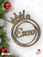 BOLA NAVIDAD QUE TIERNO CANARIAS MADERA PERSONALIZADO