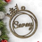 BOLA NAVIDAD QUE TIERNO CANARIAS MADERA PERSONALIZADO