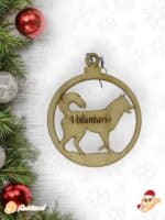 BOLA NAVIDAD QUE TIERNO CANARIAS MADERA PERSONALIZADO