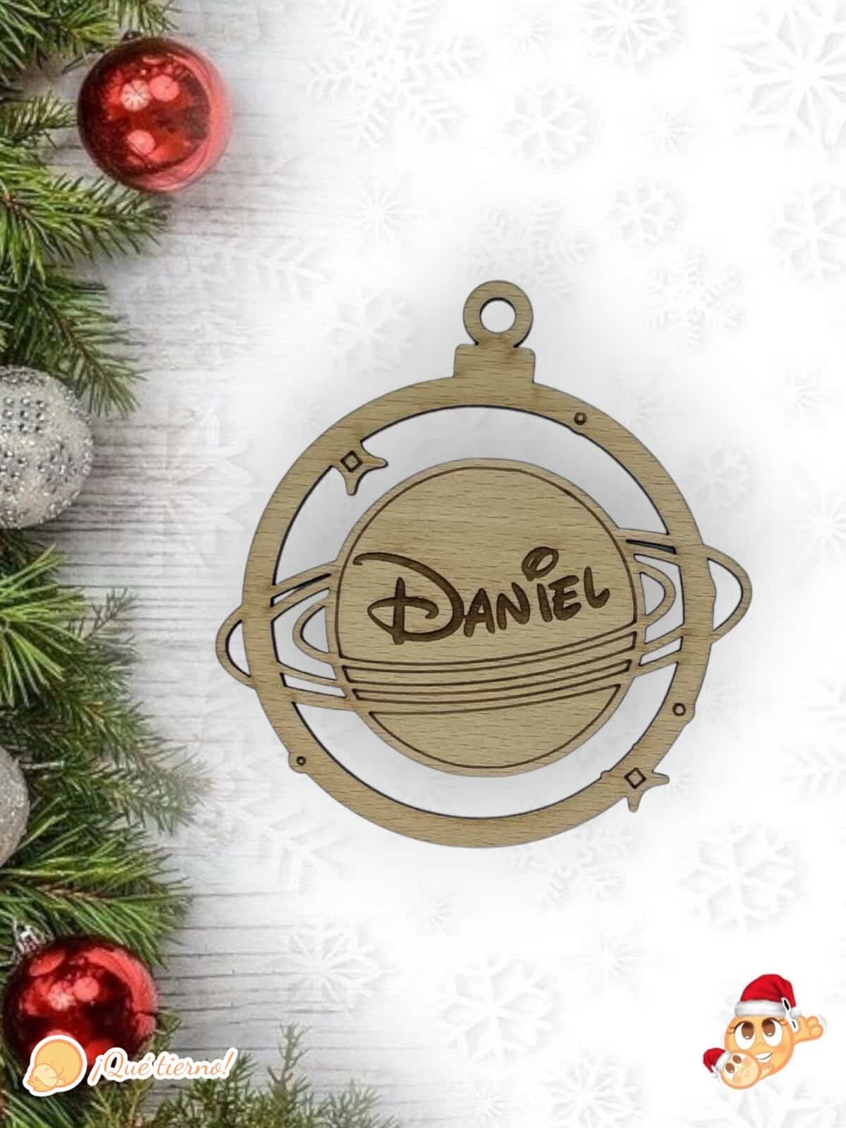 BOLA NAVIDAD QUE TIERNO CANARIAS MADERA PERSONALIZADO