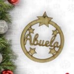 BOLA NAVIDAD QUE TIERNO CANARIAS MADERA PERSONALIZADO