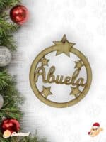 BOLA NAVIDAD QUE TIERNO CANARIAS MADERA PERSONALIZADO