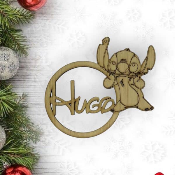 BOLA NAVIDAD QUE TIERNO CANARIAS MADERA PERSONALIZADO