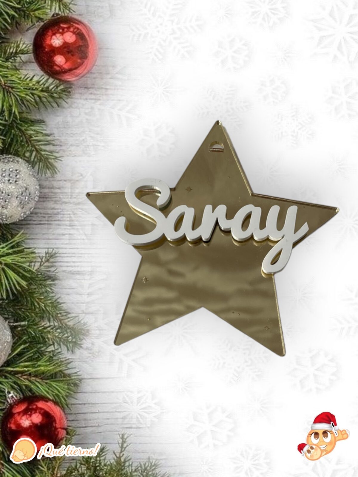 BOLA NAVIDAD QUE TIERNO CANARIAS MADERA PERSONALIZADO (6) BOLA NAVIDAD QUE TIERNO CANARIAS MADERA PERSONALIZADO