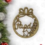 BOLA NAVIDAD QUE TIERNO CANARIAS MADERA PERSONALIZADO