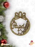 BOLA NAVIDAD QUE TIERNO CANARIAS MADERA PERSONALIZADO