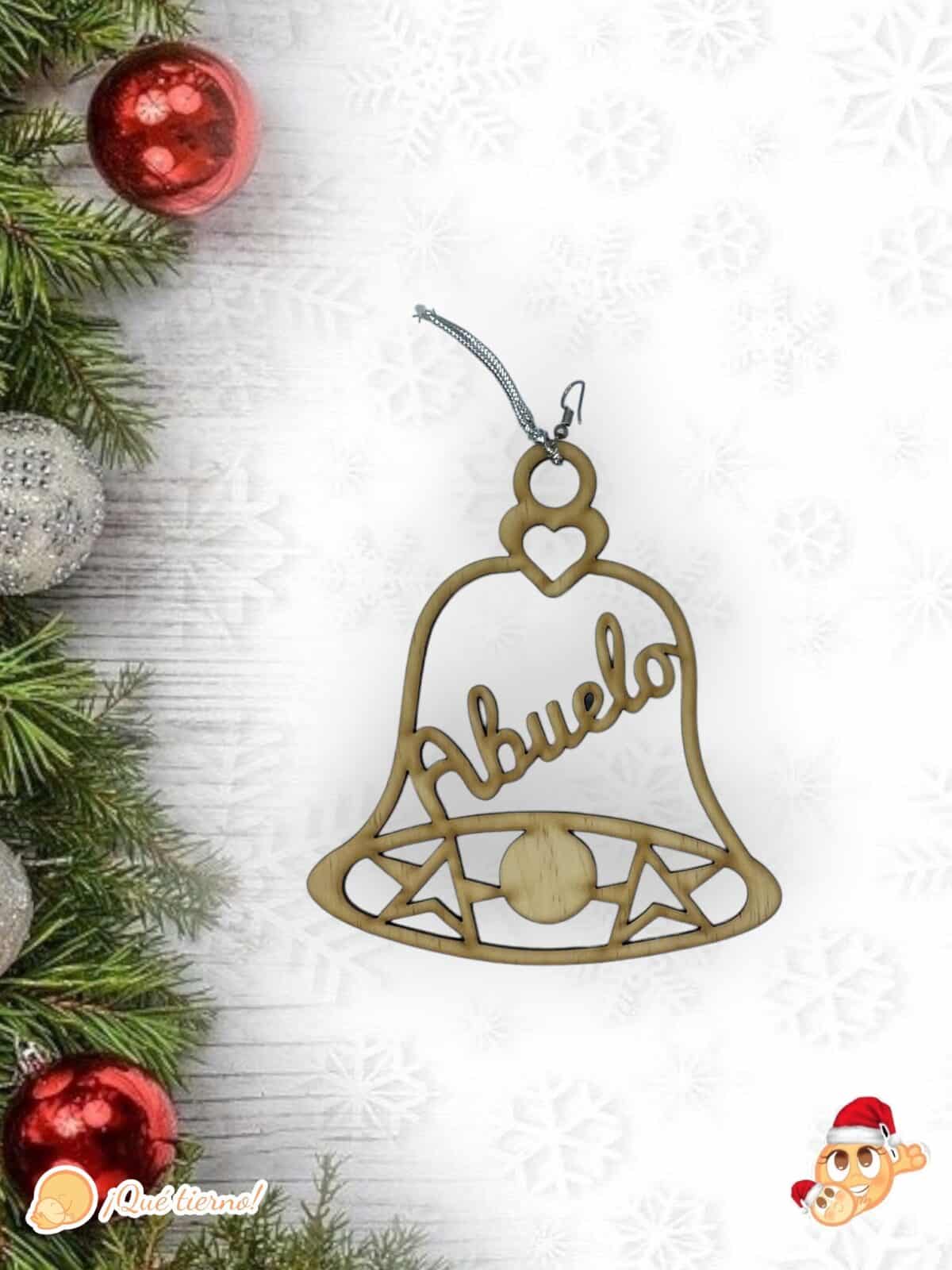 BOLA NAVIDAD QUE TIERNO CANARIAS MADERA PERSONALIZADO