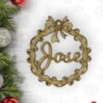 BOLA NAVIDAD QUE TIERNO CANARIAS MADERA PERSONALIZADO