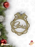 BOLA NAVIDAD QUE TIERNO CANARIAS MADERA PERSONALIZADO