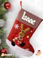 CALCETIN NAVIDAD BOTA PAPA NOEL RENO MUÑECO DE NIEVE ROJO LAS PALMAS QUE TIERNO PERSONALIZADO CANARIAS