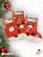 CALCETIN NAVIDAD BOTA PAPA NOEL RENO MUÑECO DE NIEVE ROJO LAS PALMAS QUE TIERNO PERSONALIZADO CANARIAS