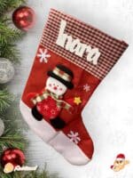 CALCETIN NAVIDAD BOTA PAPA NOEL RENO MUÑECO DE NIEVE ROJO LAS PALMAS QUE TIERNO PERSONALIZADO CANARIAS