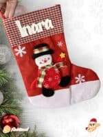 CALCETIN NAVIDAD BOTA PAPA NOEL RENO MUÑECO DE NIEVE ROJO LAS PALMAS QUE TIERNO PERSONALIZADO CANARIAS