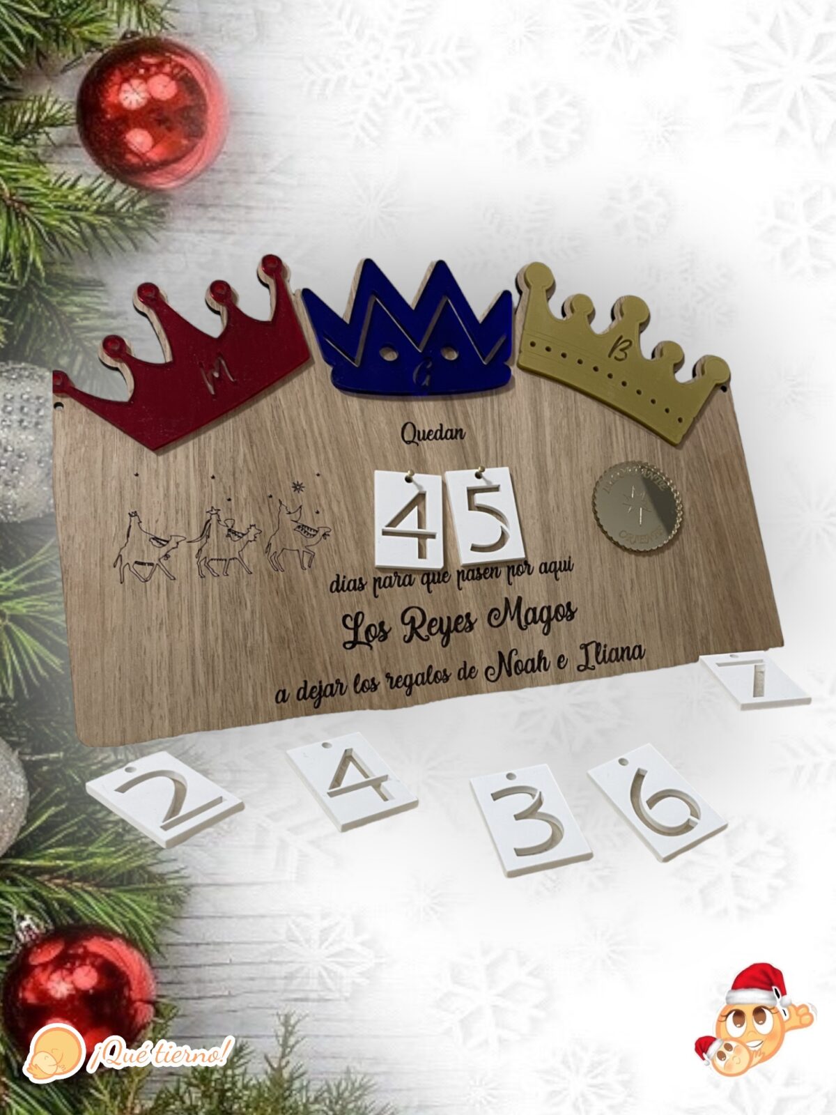 CUENTA ATRÁS REYES MAGOS QUE TIERNO CANARIAS LAS PALMAS MADERA PERSONALIZADO