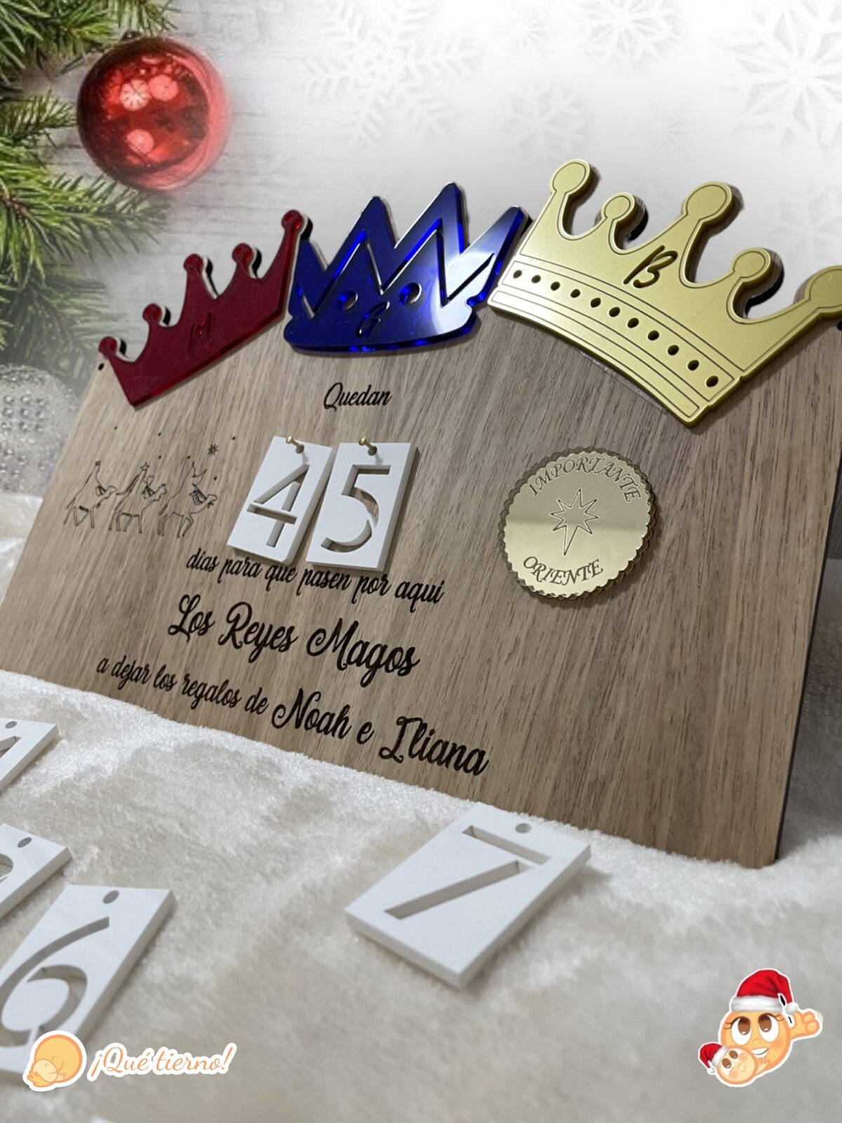 CUENTA ATRÁS REYES MAGOS QUE TIERNO CANARIAS LAS PALMAS MADERA PERSONALIZADO