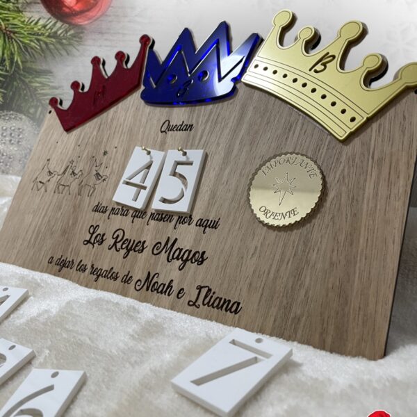 CUENTA ATRÁS REYES MAGOS QUE TIERNO CANARIAS LAS PALMAS MADERA PERSONALIZADO