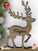 familia de renos que tierno navidad madera personalizado canarias las palmas