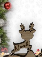 familia de renos que tierno navidad madera personalizado canarias las palmas