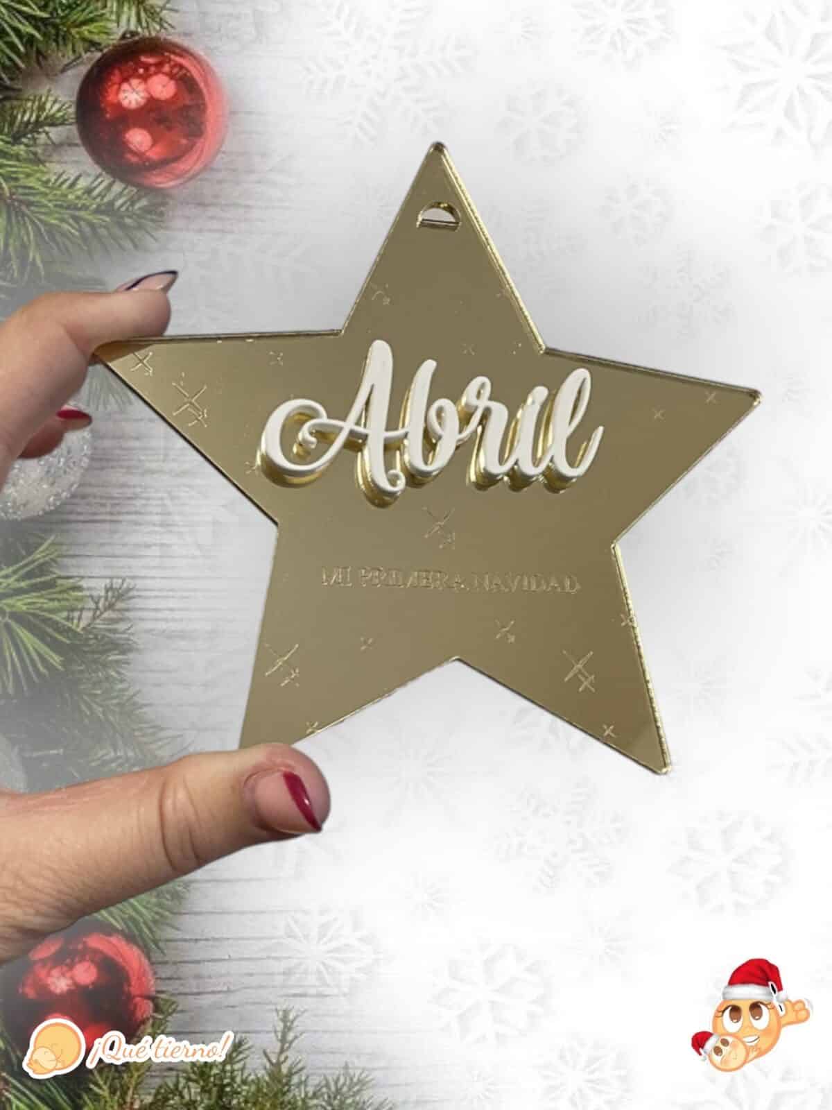 ESTRELLA MI PRIMERA NAVIDAD LAS PALMAS CANARIAS PERSONALIZADA QUE TIERNO
