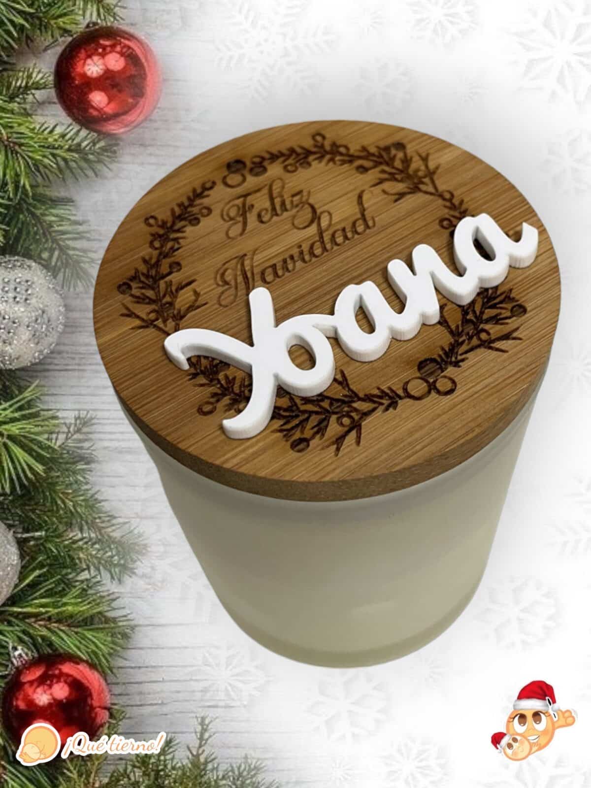 VELA VAINILLA NAVIDAD PROFE QUE TIERNO LAS PALMAS CANARIAS PERSONALIZADO (1)