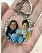 LLAVERO FLORAL FOTO PERSONALIZADA ACRILICO TRANSPARENTE QUE TIERNO LAS PALMAS CANARIAS